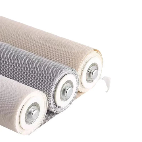 rideau rouleau tissu ignifuge occultant moderne gris beige blanc