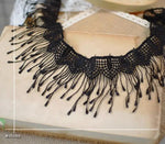 ruban dentelle franges blanc noir classique soluble eau ecologique maille polyestermètre artisanat decoration