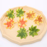 feuilles artificielles automne vert jaune orange marron veines naturel intérieur décoration mariage anniversaire exposé