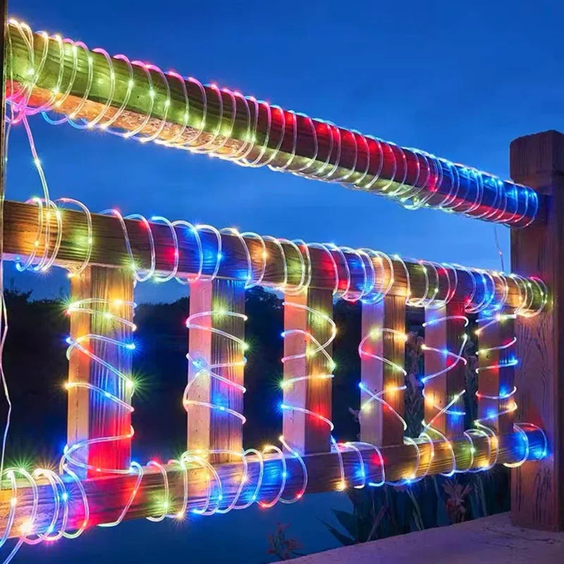 guirlande lumineuse solaire extérieure led multicolore jardin décoration jardin étanche panneaux solaires clips