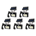 lumière solaire extérieure led moderne noire ip65 autoinstallation 32led 48led jardin