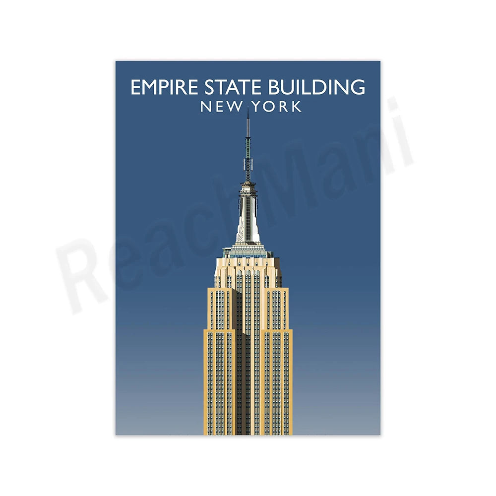 L'imposante structure de l'Empire State Building domine fièrement le paysage urbain de New York.