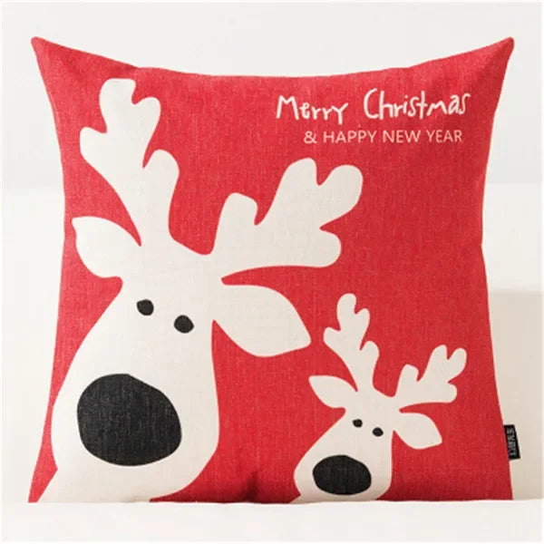 coussins noel motifs rennes neige sapins merry christmas festive decoration voiture maison