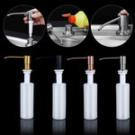 distributeur savon mousse mains plastique blanc moderne salle bain accessoire évier fixations tête pompe