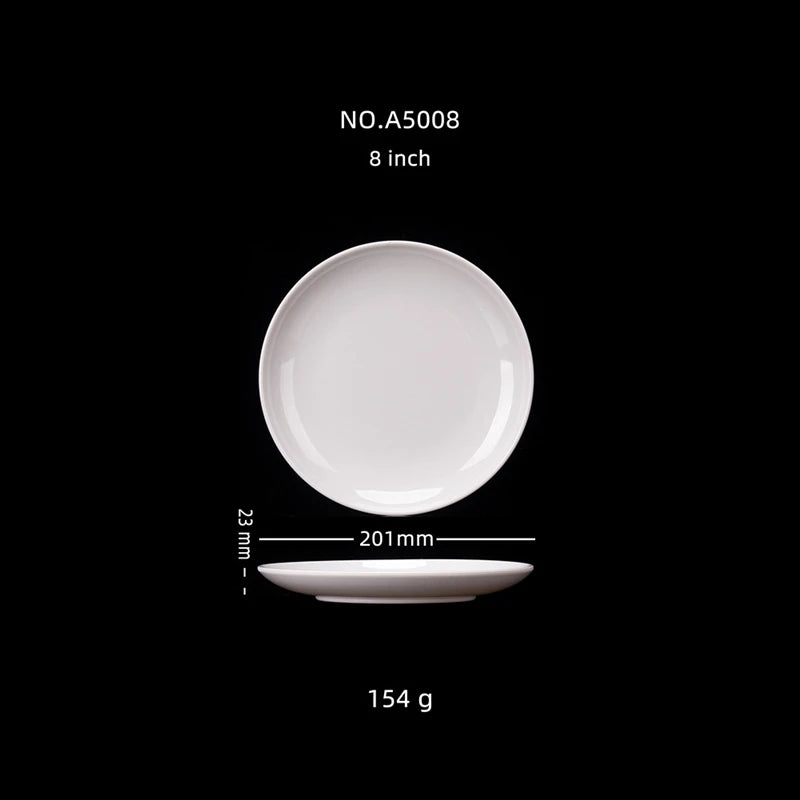 assiettes blanches rondes opaques modernes plastique 10 11 12 14 pouces