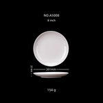 assiettes blanches rondes opaques modernes plastique 10 11 12 14 pouces