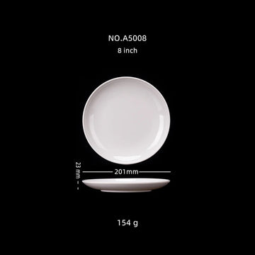 assiettes blanches rondes opaques modernes plastique 10 11 12 14 pouces