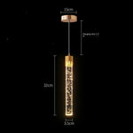 lampe suspendue moderne transparente dorées salon chambre 90 260V 2000 82000lm