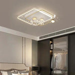 plafonnier moderne blanc doré acrylique motifs lumineux facile certifications sécurité