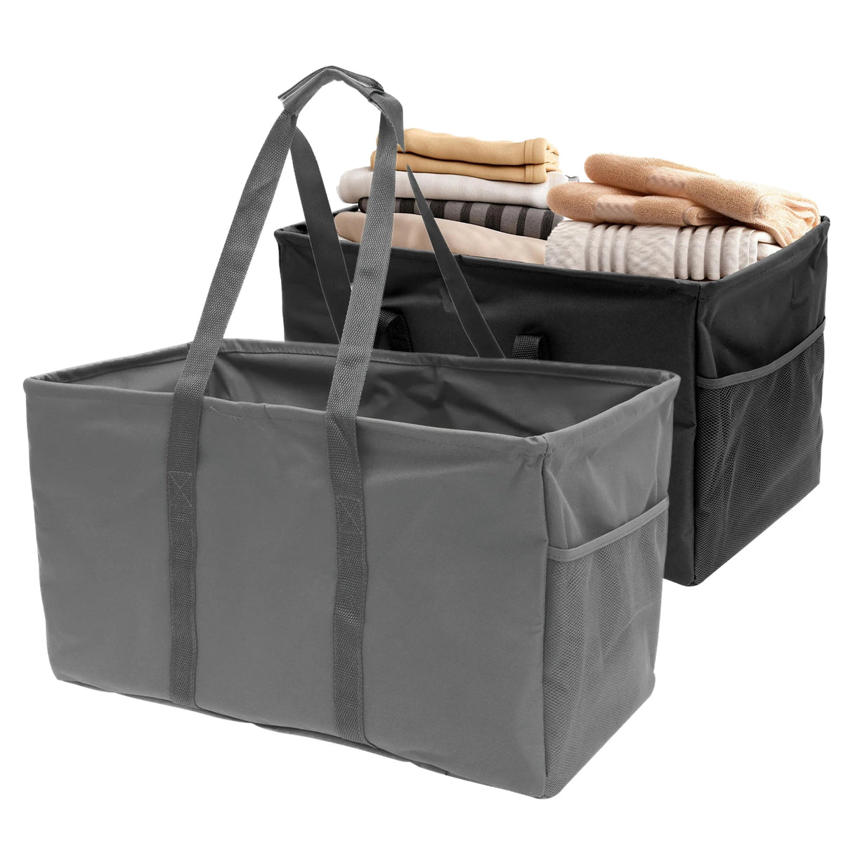 sac rangement pliable oxford tissu utilitaire respectueux environnement gris noir