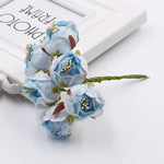 bouquet fleurs artificielles roses velours mariage scrapbooking décoration vintage romantique rouge blanc violet
