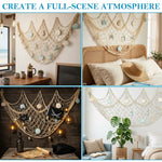 décoration murale filet pêche coquillages marin clips tassel étoiles mer hippocampes chambre plage festive