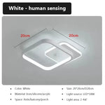 lampe moderne led sensor mouvement blanc noir minimaliste aluminium fer