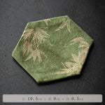 serviettes table chinoises texturé feuilles bambou dorées vert marron bleu respectueuses environnement 9.2x9.2cm