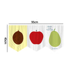 bannière décoration porte fenêtre motif carreaux fruits animaux kawaii enfant 95x45cm