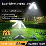 lampe camping gris jaune perforée brillante moderne trépied led multicolore portable