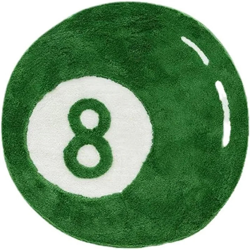 tapis rond damier rouge noir vert orange antidérapant imperméable polyester peluche épais moderne chambre