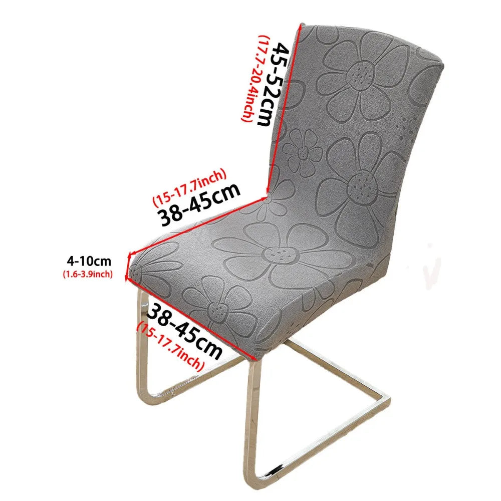 Housse chaise moderne fleurs imprimées orange bleu clair gris polyester élastique fauteuil accueil