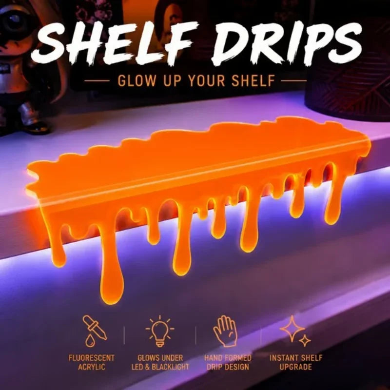 étagère moderne plastique vert fluo gouttes respectueux environnement 12 16 inches