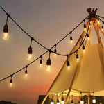 chaîne lumineuse noire led transparente moderne 10 20 lampes clips étanches camping mariage