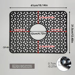 tapis cuisine silicone perforé moderne noir 200°C résistant 46.2cm 31.7cm