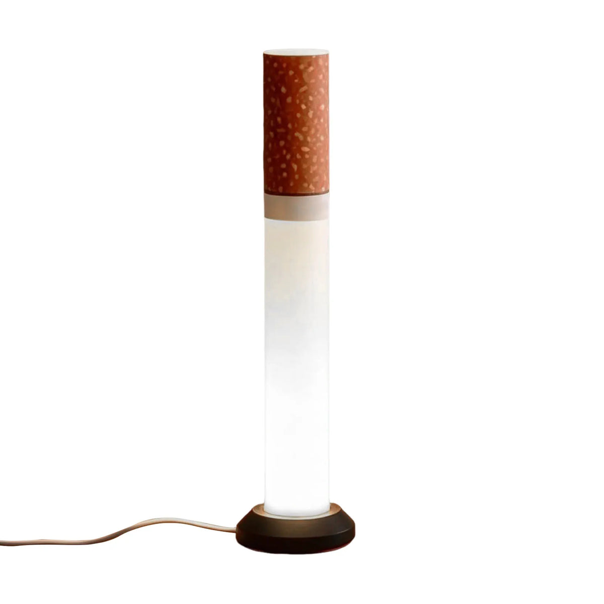 lampe table marron clair texture serpent moderne veilleuse led nocturne ambiance chambre