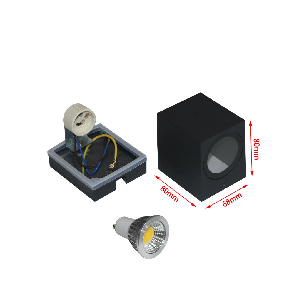 applique murale led moderne noir blanc 80x80 150x80 flux 249 2000 lumens.gca