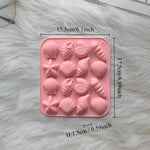 moule silicone coquillage étoile mer moderne bleu rose vert gâteau décoration pudding gelée