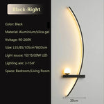 applique murale led moderne noire 55cm 105cm lampe led minimaliste chambre salon