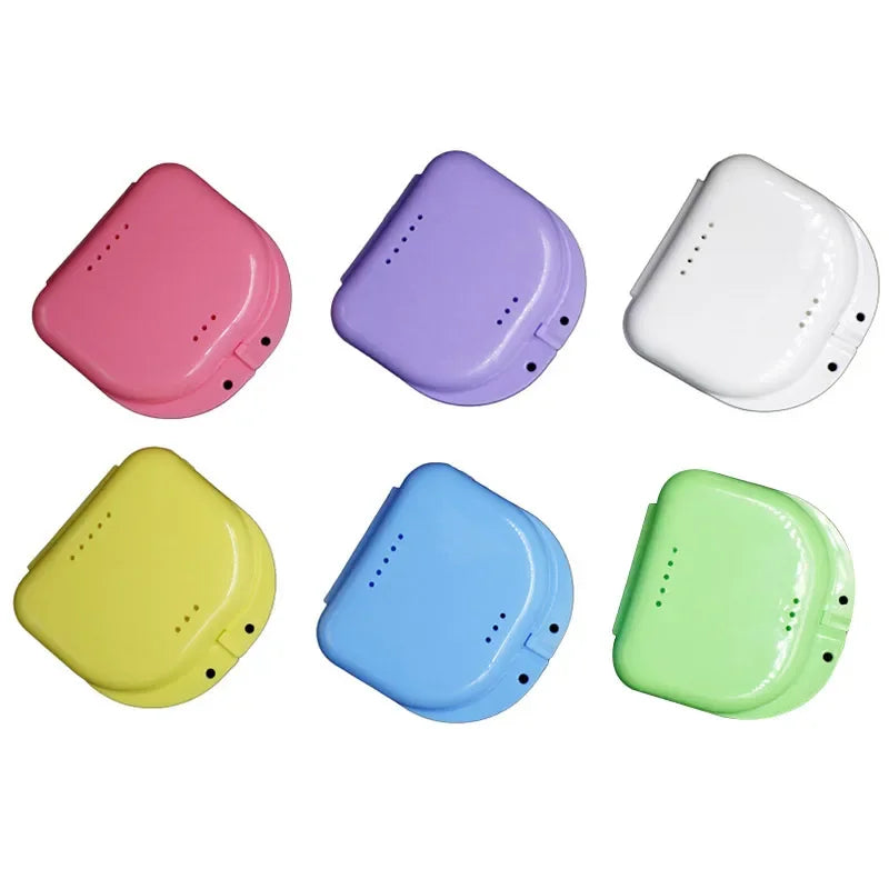 boîtes pilules pratique vert rose violet blanc jaune respectueuses environnement compactes stockage organisation dents