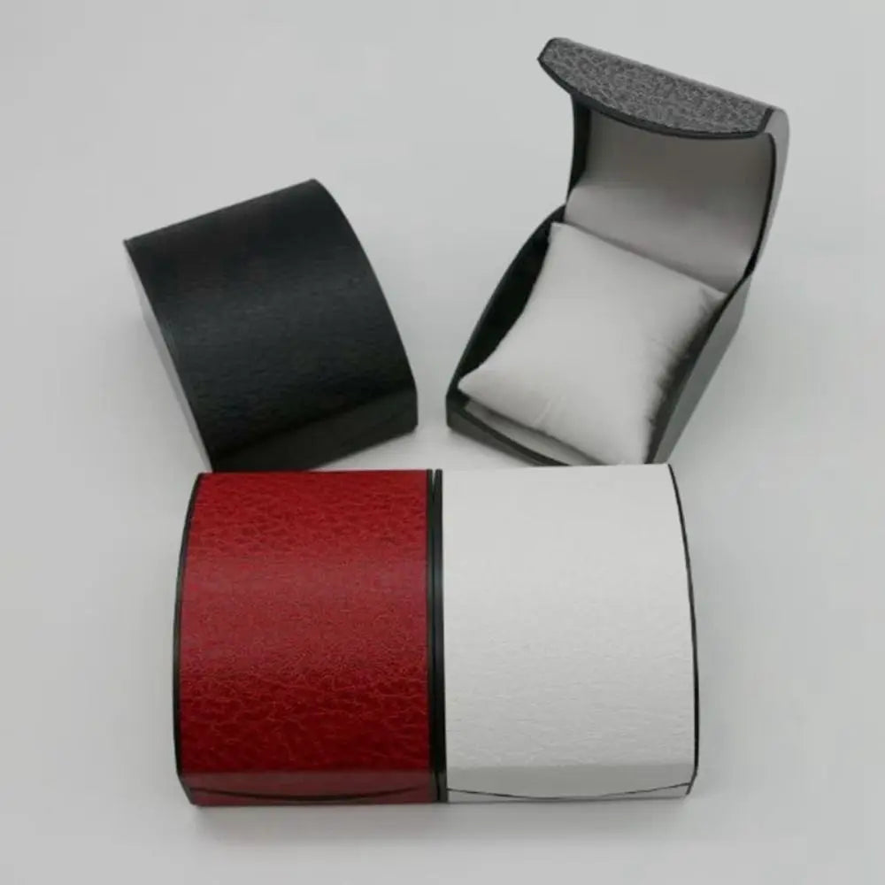boîte montres simili cuir noir blanc rouge bleu moderne organisation rangement antipoussière usure