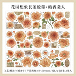 autocollants fleurs papillons texte vintage romantique bleu rose marron blanc pièces