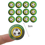 stickers adhésifs football noirs blancs verts 3cm moderne sportifs chambre enfants anniversaire fête