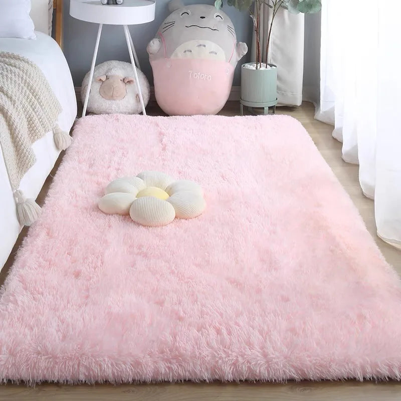 tapis salon peluche doux épais moderne grande taille chambre maison