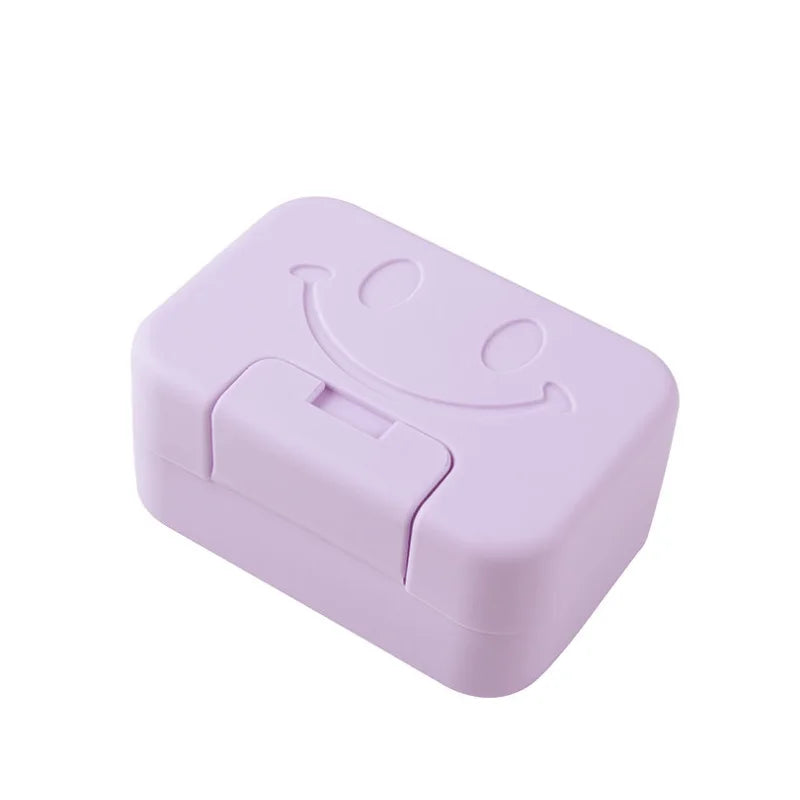 boîte savon moderne rose clair vert pastel violet sourire clips minimaliste maison