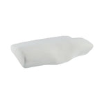oreiller cou mousse mémoire forme papillon coton blanc texture moderne ergonomique arrondi fixations