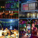 rideau lumineux led multicolore pixel art motifs jeux vidéo moderne synchronisation musique bluetooth télécommande