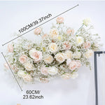 décoration mariage arches fleurs roses baby's breath voile romantique extérieur