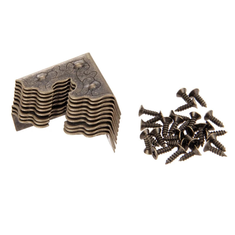 cornières décoratives vintage bronze doré argenté ornements floraux géométriques 10pc 20pc 30pc