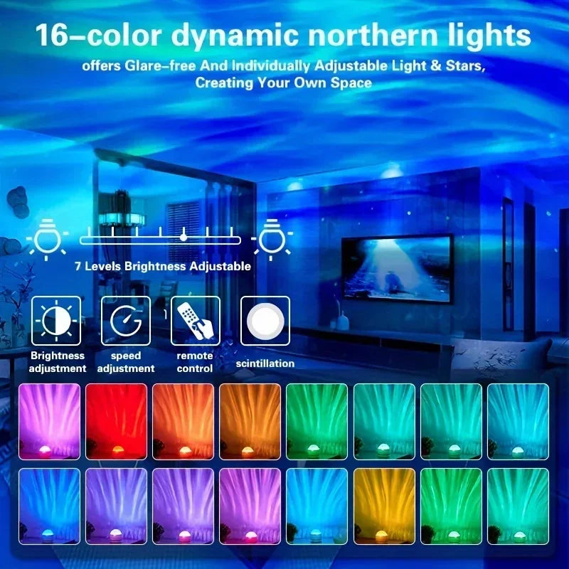 lampe ambiance led effets lumineux multicolores transparent moderne télécommande usb