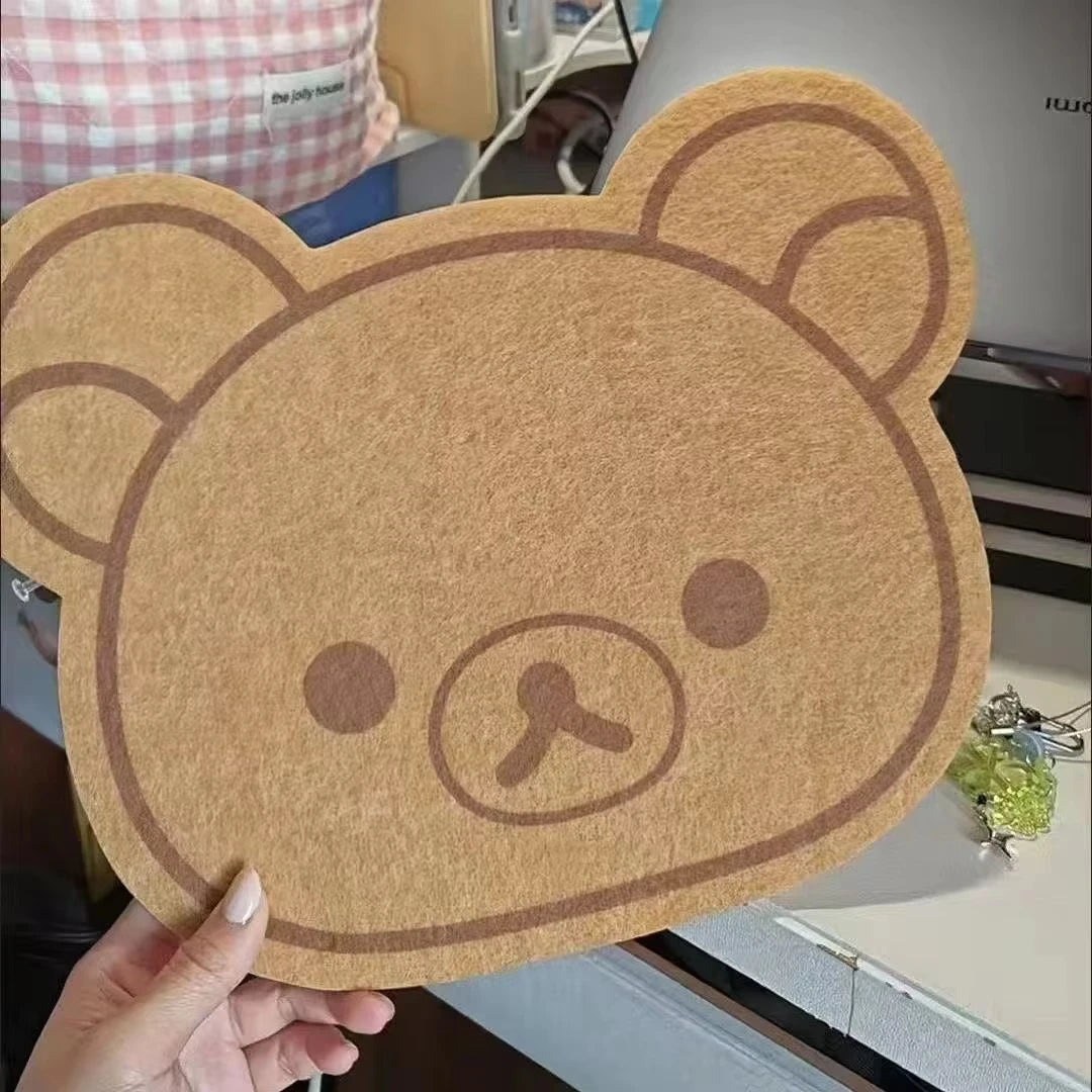 décoration murale kawaii tête d'ours liège motif rilakkuma mignon pinces linge fixations sans perçage