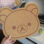 décoration murale kawaii tête d'ours liège motif rilakkuma mignon pinces linge fixations sans perçage