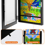 cadre enfant art aimant transparent moderne peinture dessin noir blanc