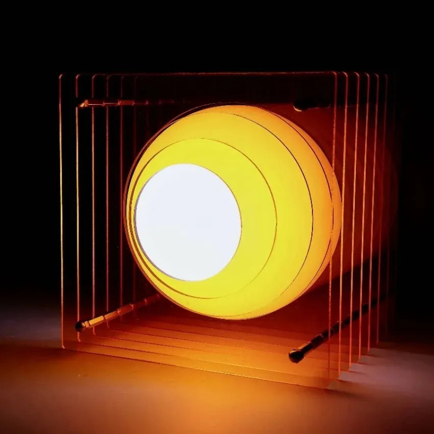 lampe led moderne orange rayures horizontales clips rechargeable ambiance décoration chambre