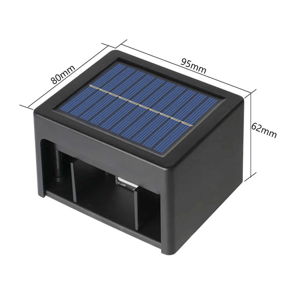 lampe solaire murale noire panneau bleu contemporain extérieure jardin decoration autoinstallation led étanche