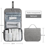 sac rangement cosmétique toile réutilisable séparation sèche humide voyage moderne anneaux transparent