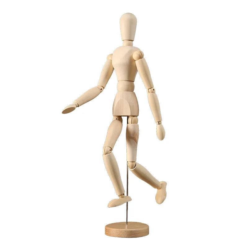 mannequins articulés bois naturel clair classique minimaliste pieds mains tringles