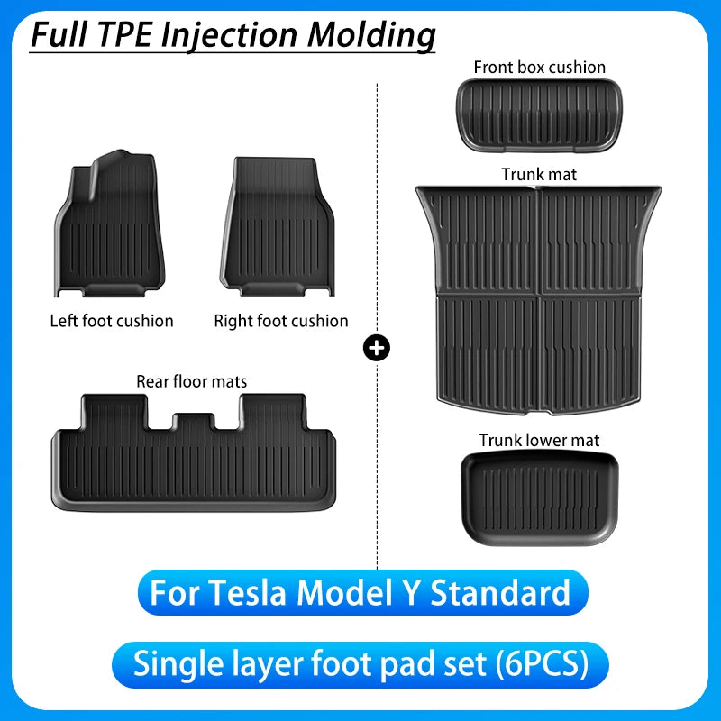 tapis sol voiture tesla model 2025 imperméable anti dérapant noir moderne