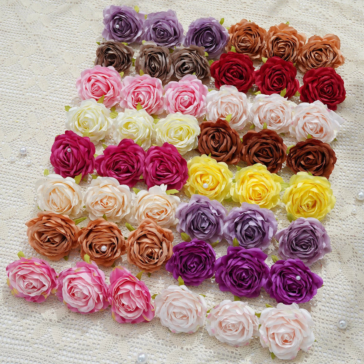 fleurs artificielles roses boutons peony feuilles vertes decoration intérieure classique 9cm 3.54inch