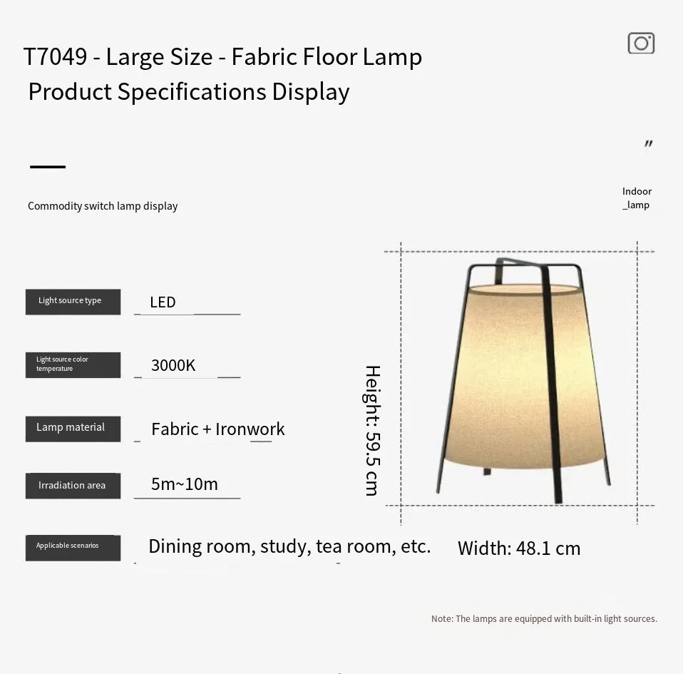 lampe table moderne lin beige noir structure métal minimaliste zen